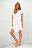 Linen Summer Dress in White