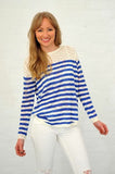 The Stripe Sweater with Back Zip Detail