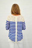 The Stripe Sweater with Back Zip Detail