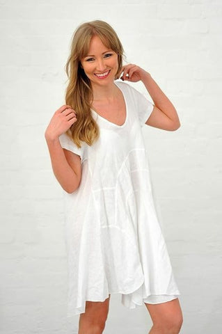 Linen Summer Dress in White