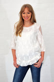 The Rose Print Blouse or Dress in White